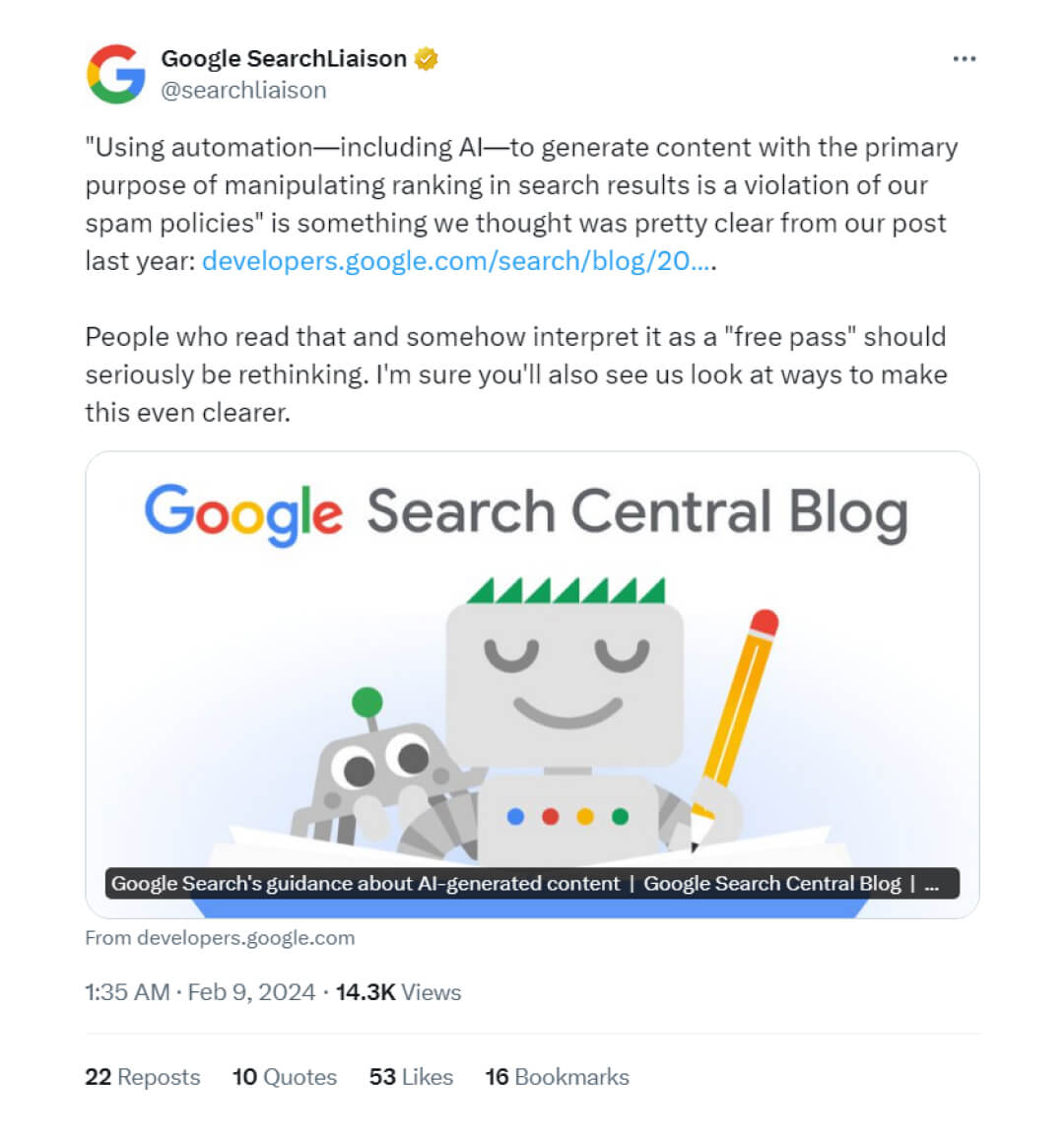 Avoid Google Penalties